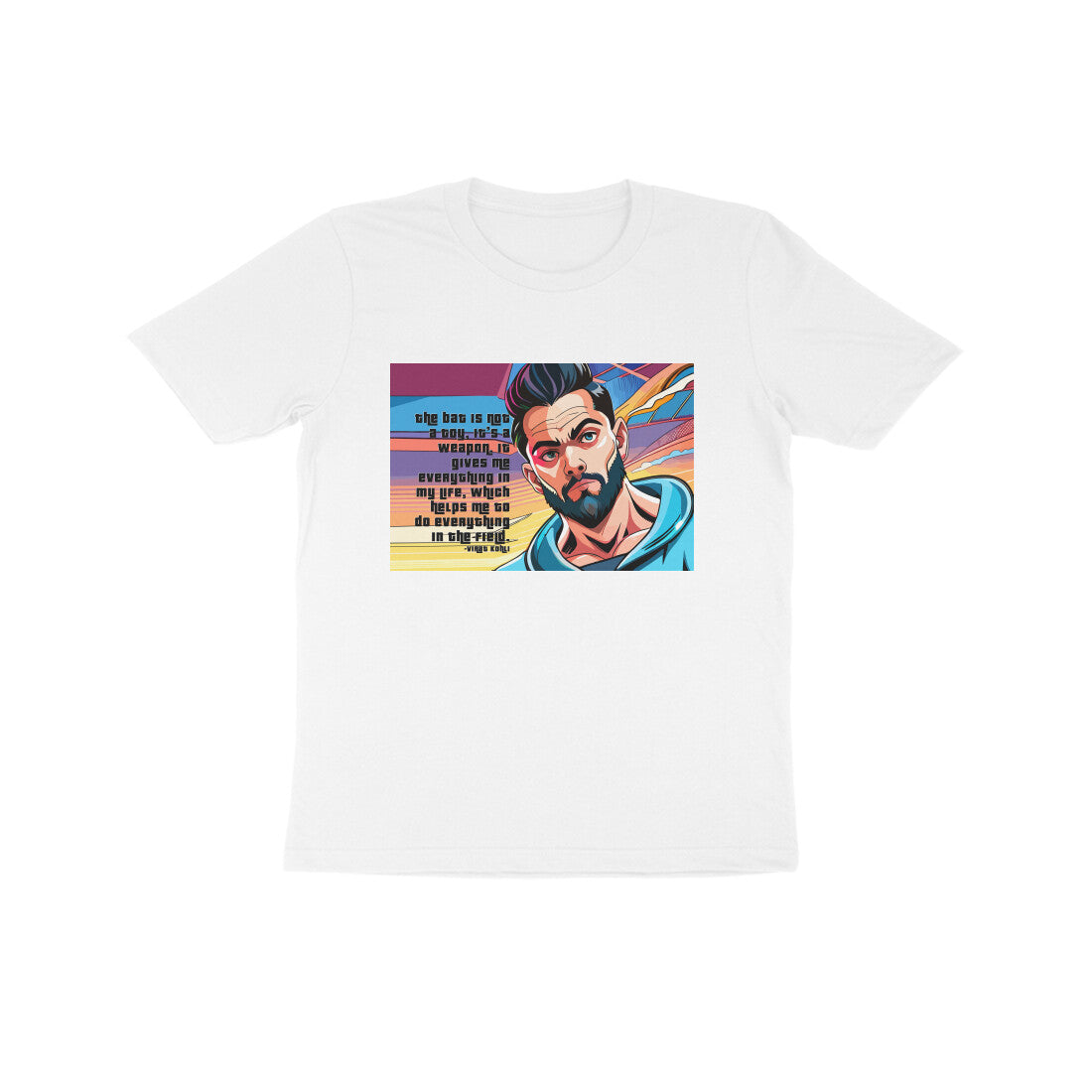 Kids' Half Sleeve Round Neck T-shirt – Crickter -virat kholi