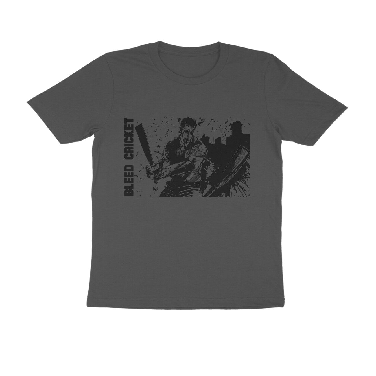 Half-Sleeve Round Neck T-Shirt – Bleed Cricket 1