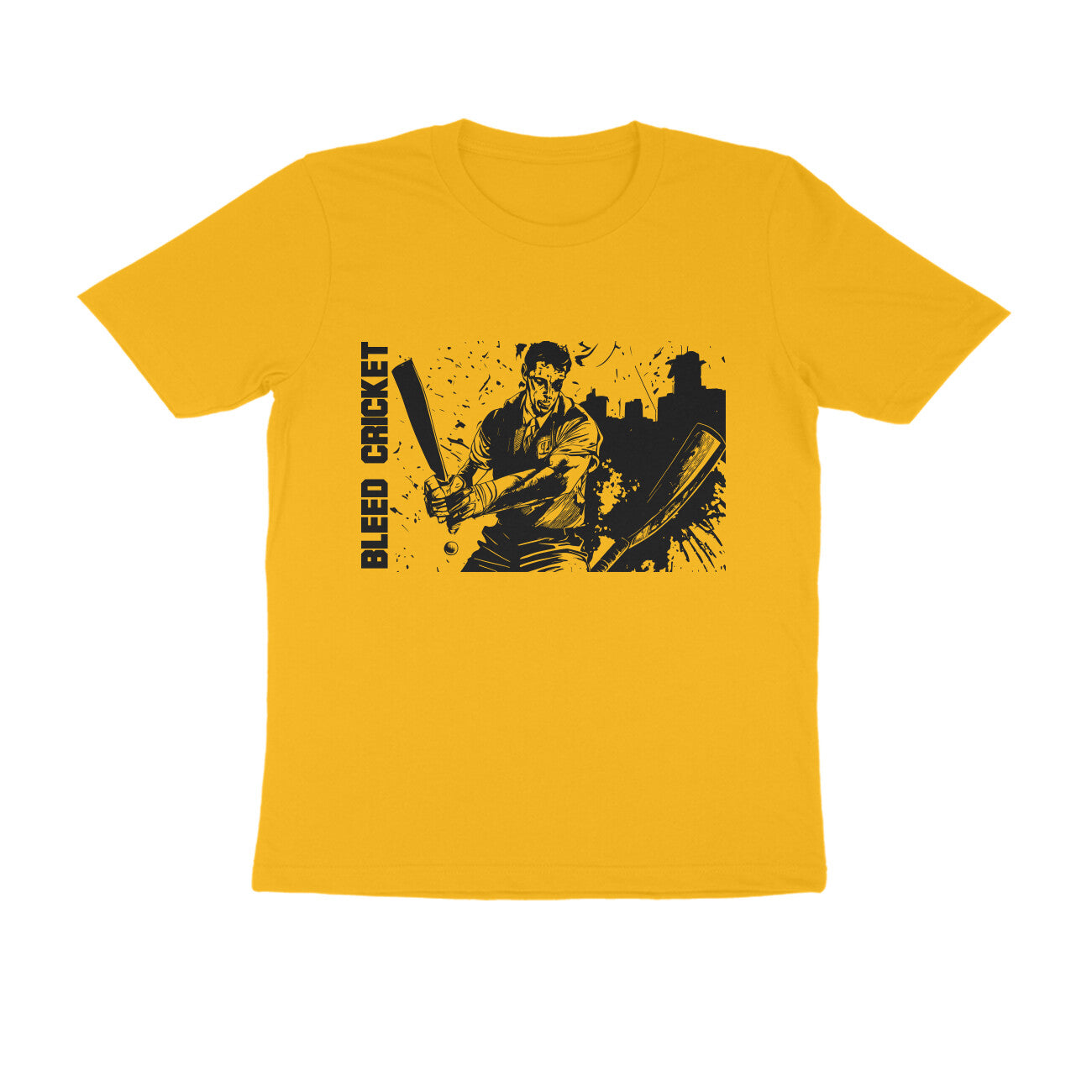 Half-Sleeve Round Neck T-Shirt – Bleed Cricket 1