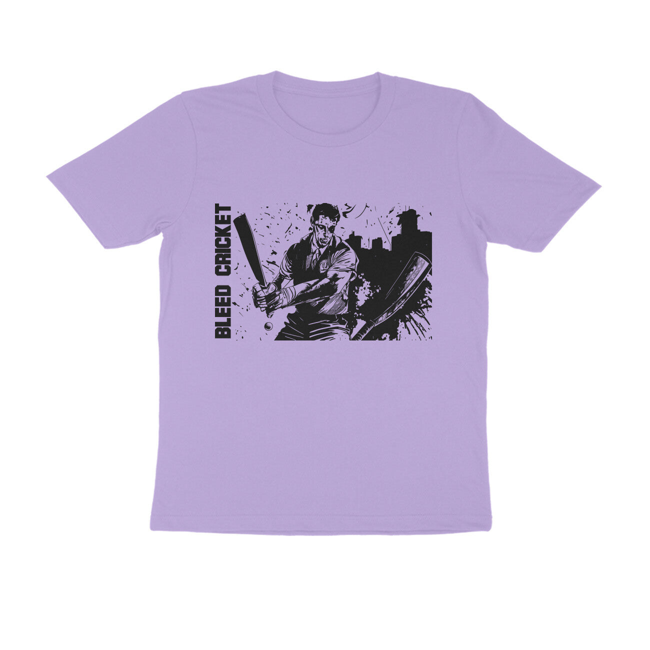 Half-Sleeve Round Neck T-Shirt – Bleed Cricket 1