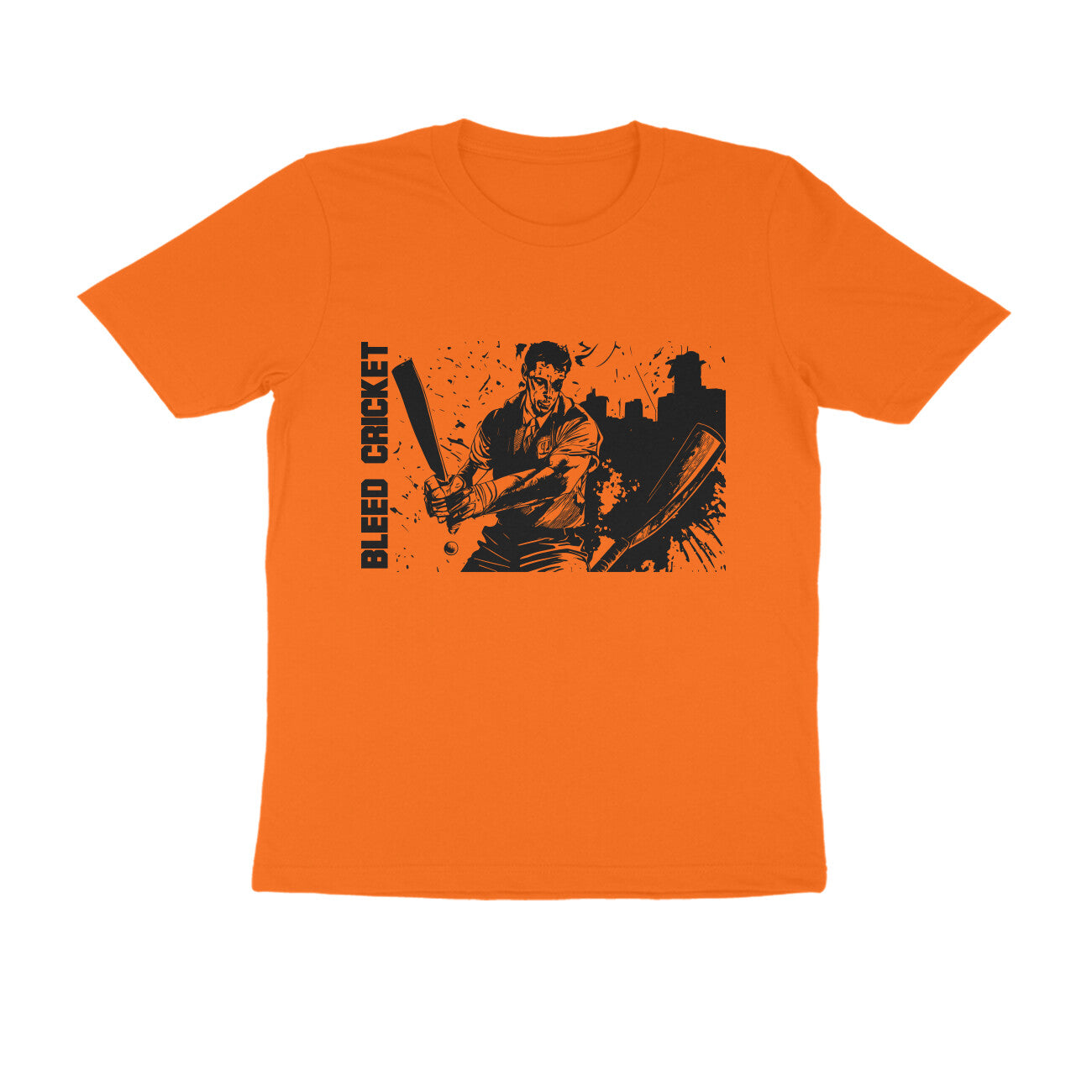 Half-Sleeve Round Neck T-Shirt – Bleed Cricket 1
