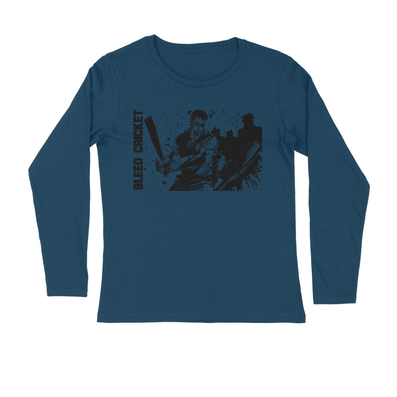 Men's Long Sleeve T-shirt - Bleed Cricket 1