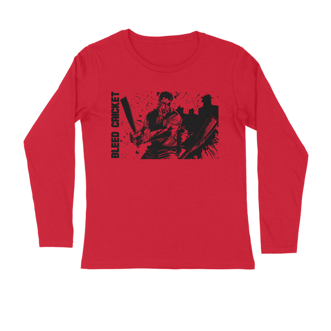 Men's Long Sleeve T-shirt - Bleed Cricket 1