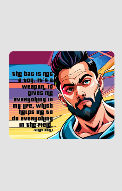 Mouse Pad – Regular - Cricket quotes - virat kohli