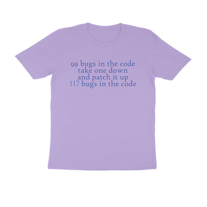 Half Sleeve Round Neck T-Shirt – 99 bugs in code 4 puraidoprints
