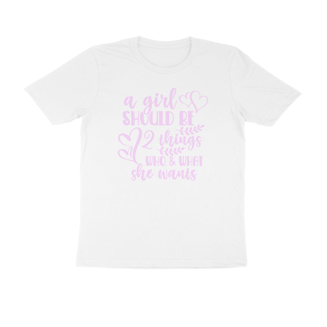 Half Sleeve Round Neck T-Shirt – A girl should be 3  ﻿ puraidoprints