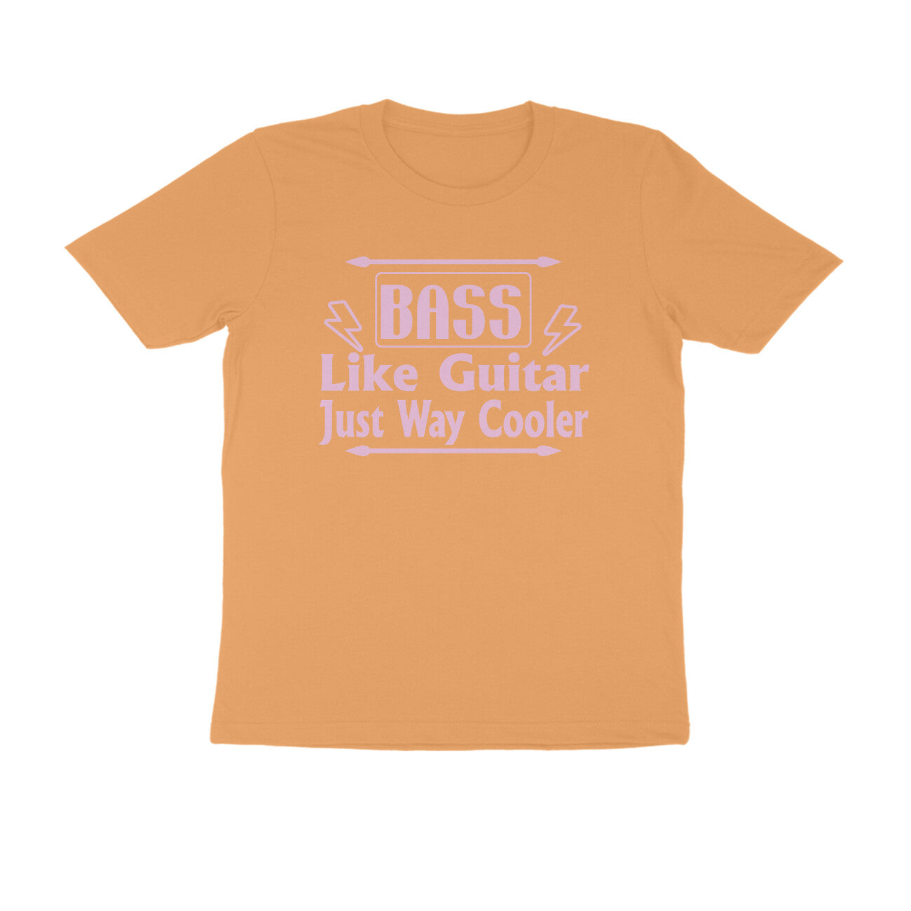 Half Sleeve Round Neck T-Shirt – Bass - like guitar just way cooler puraidoprints