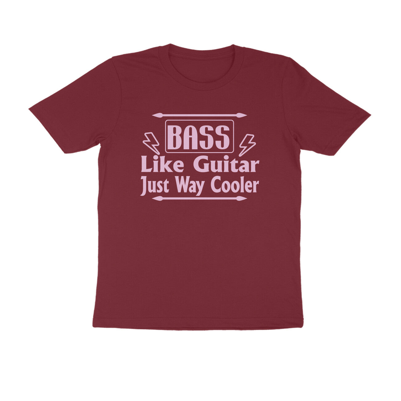 Half Sleeve Round Neck T-Shirt – Bass - like guitar just way cooler puraidoprints