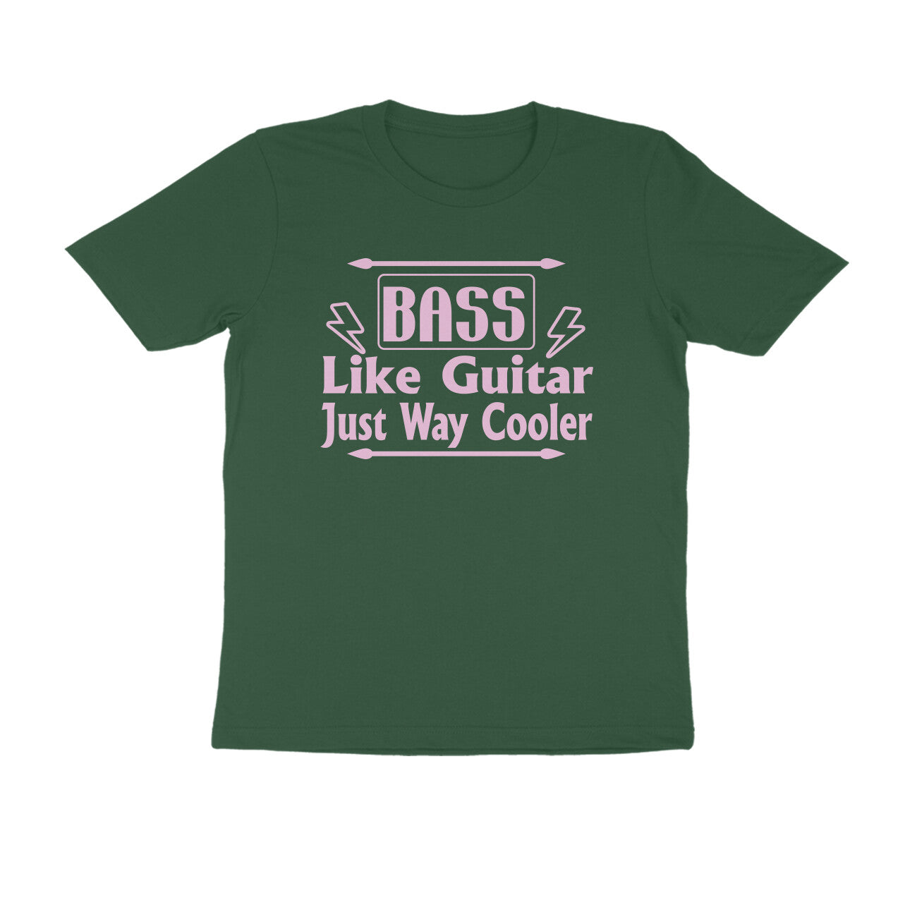 Half Sleeve Round Neck T-Shirt – Bass - like guitar just way cooler puraidoprints