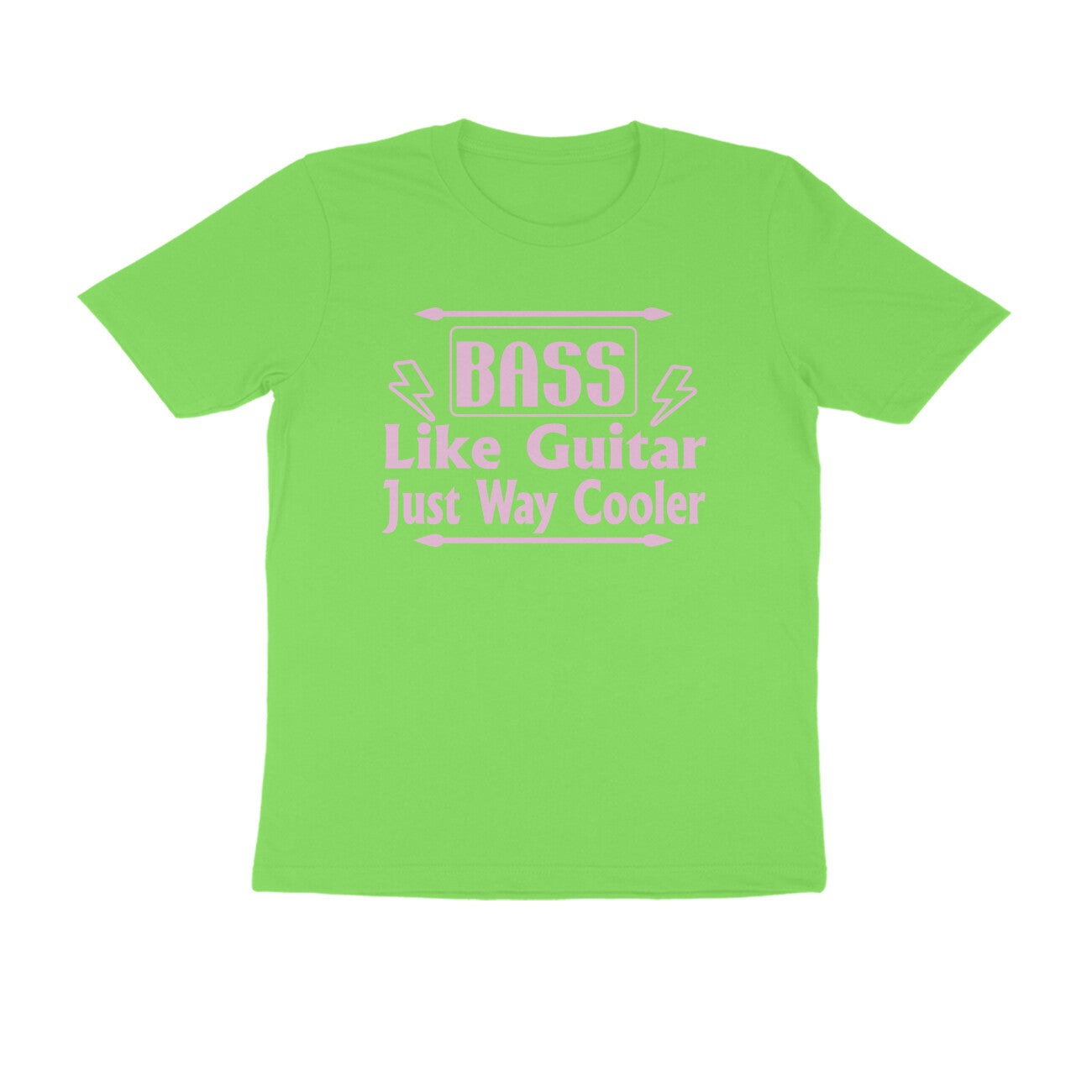 Half Sleeve Round Neck T-Shirt – Bass - like guitar just way cooler puraidoprints
