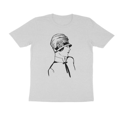 Half Sleeve Round Neck T-Shirt – Black - Retro – Classy - Woman puraidoprints