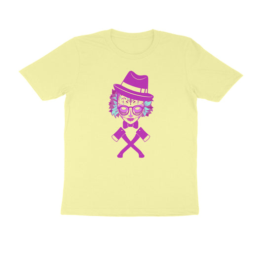 Half Sleeve Round Neck T-Shirt – Carnival mask 1 puraidoprints