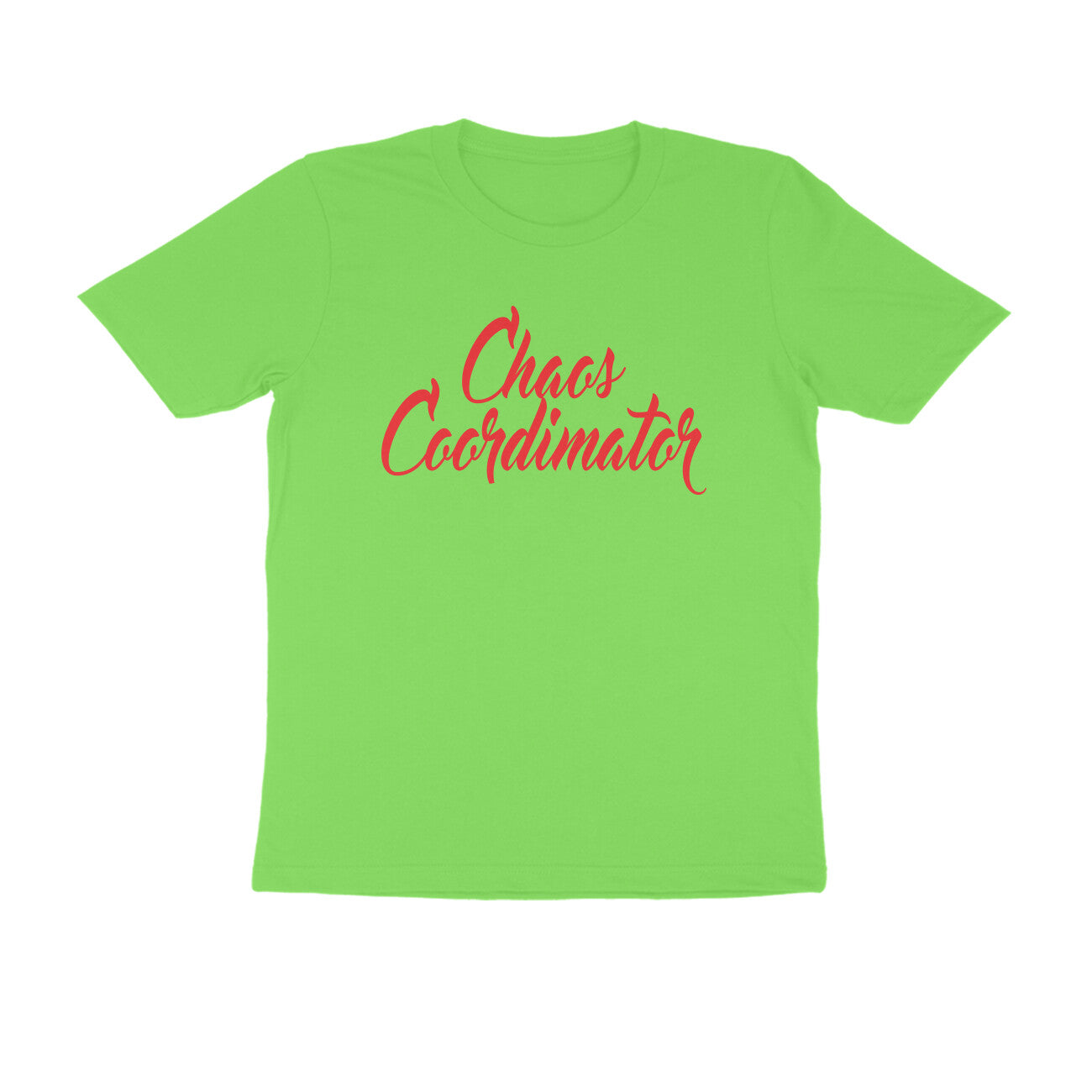 Half Sleeve Round Neck T-Shirt – Chaos Coordinator 4 puraidoprints