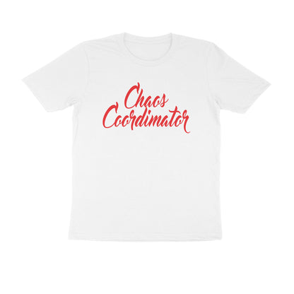 Half Sleeve Round Neck T-Shirt – Chaos Coordinator 4 puraidoprints