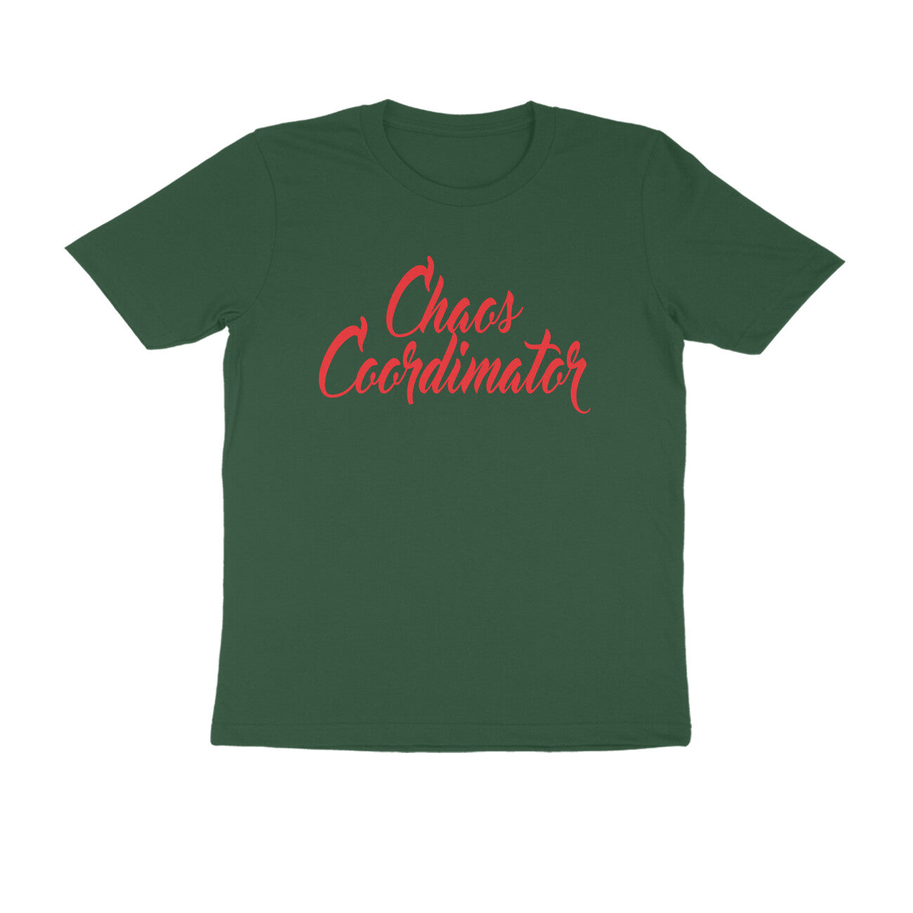 Half Sleeve Round Neck T-Shirt – Chaos Coordinator 4 puraidoprints