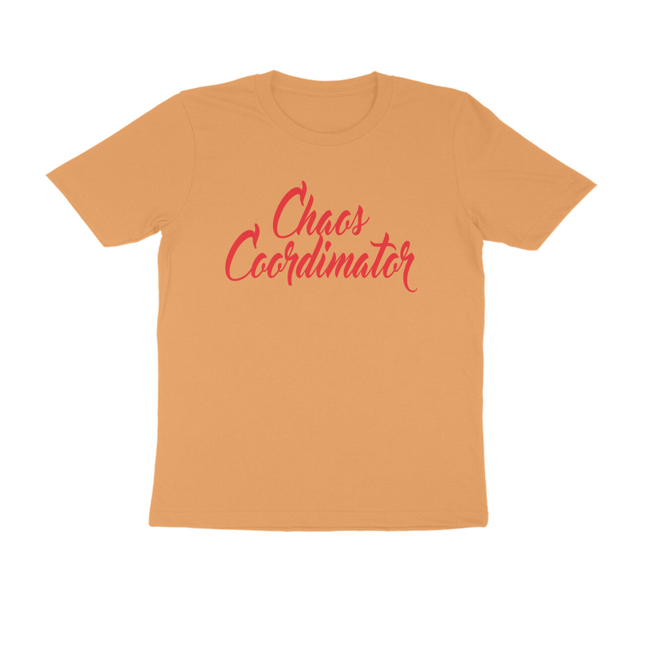 Half Sleeve Round Neck T-Shirt – Chaos Coordinator 4 puraidoprints