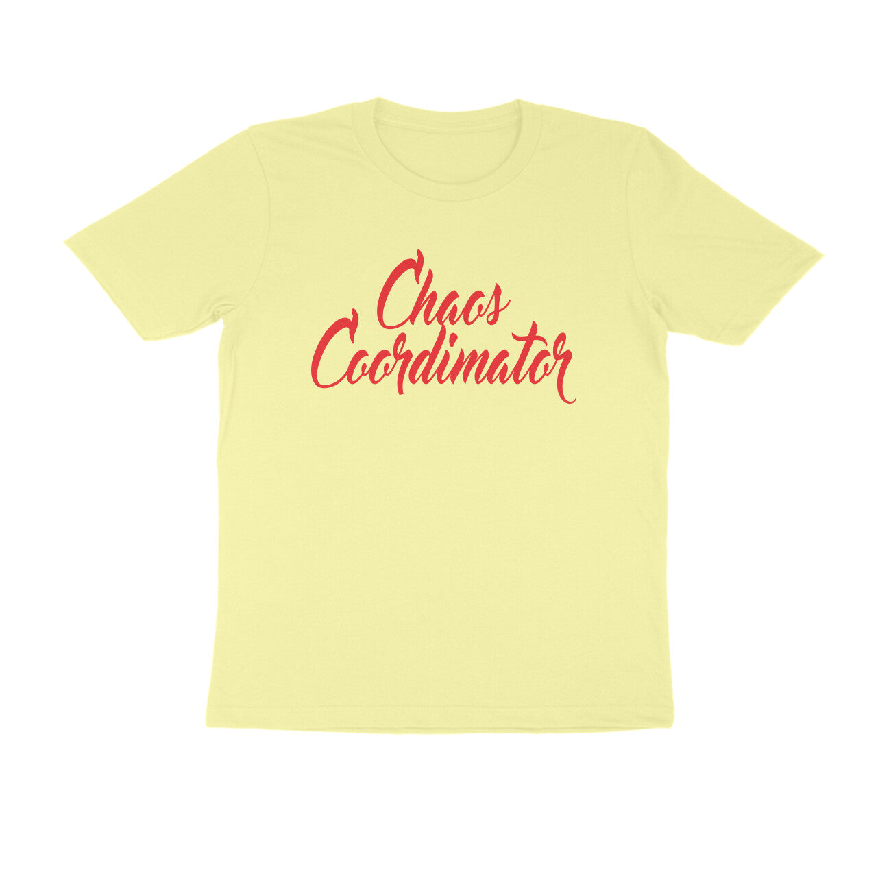 Half Sleeve Round Neck T-Shirt – Chaos Coordinator 4 puraidoprints