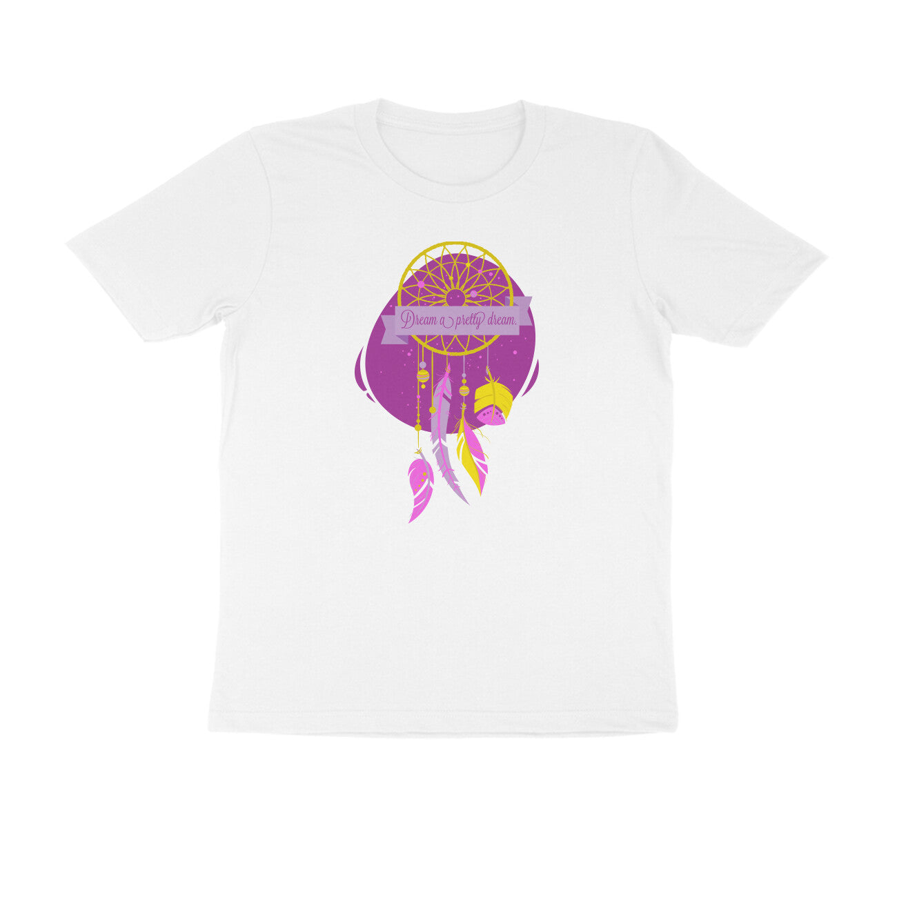 Half Sleeve Round Neck T-Shirt – Dream a pretty Dream 3 puraidoprints