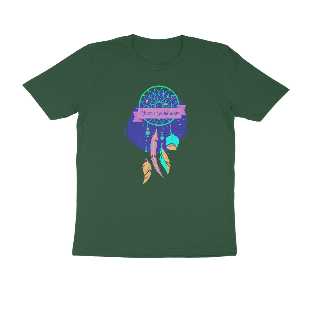 Half Sleeve Round Neck T-Shirt – Dream a pretty Dream 3 puraidoprints