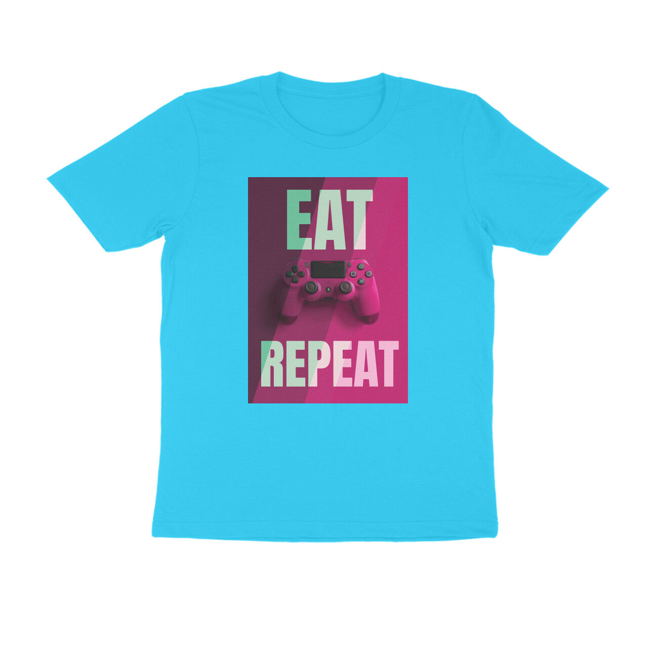 Half Sleeve Round Neck T-Shirt – Eat Game Repeat puraidoprints