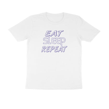 Half Sleeve Round Neck T-Shirt – Eat Sleep Repeat 2 puraidoprints