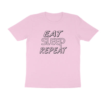 Half Sleeve Round Neck T-Shirt – Eat Sleep Repeat puraidoprints