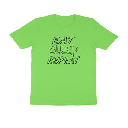 Half Sleeve Round Neck T-Shirt – Eat Sleep Repeat puraidoprints