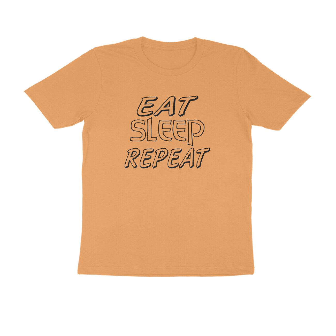 Half Sleeve Round Neck T-Shirt – Eat Sleep Repeat puraidoprints