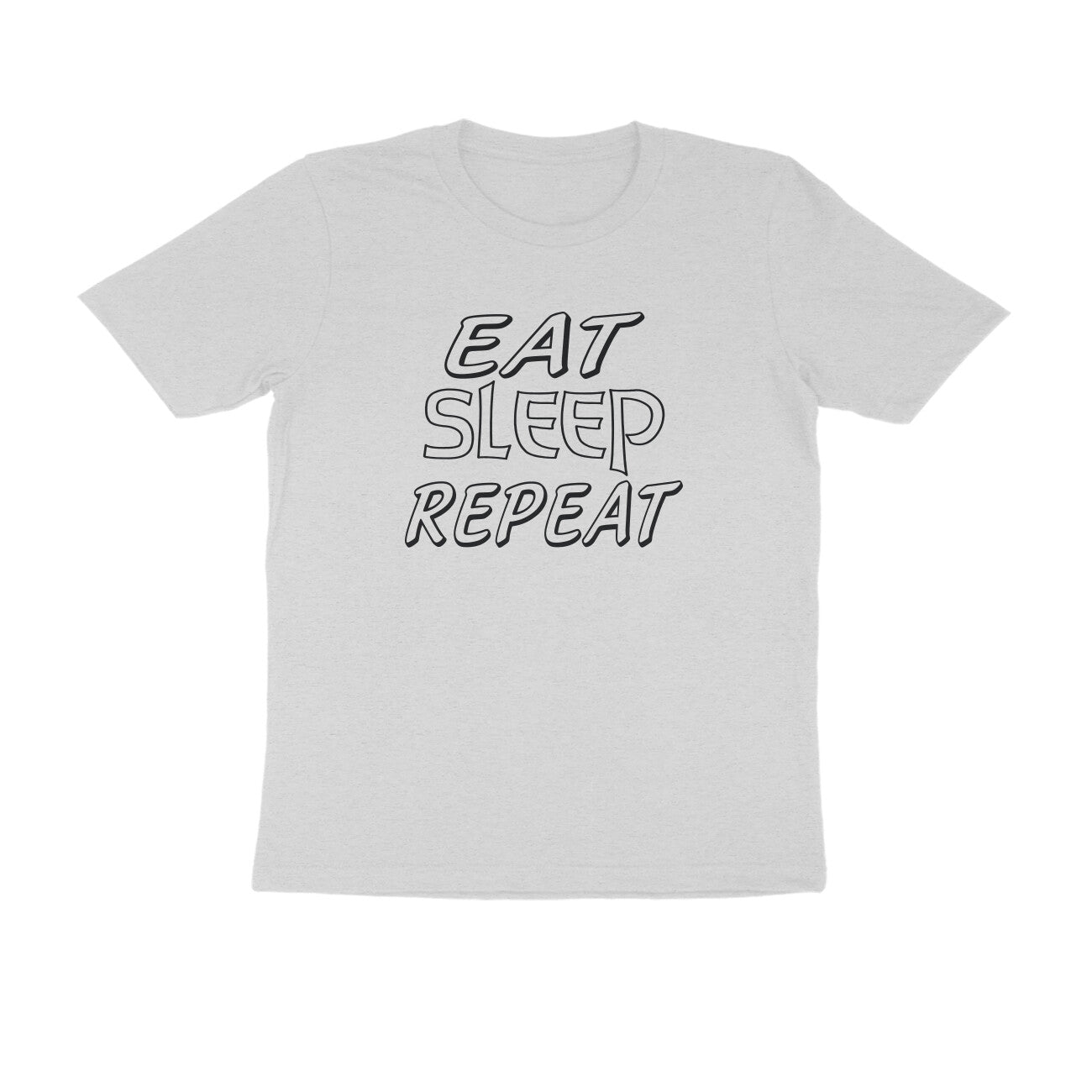 Half Sleeve Round Neck T-Shirt – Eat Sleep Repeat puraidoprints