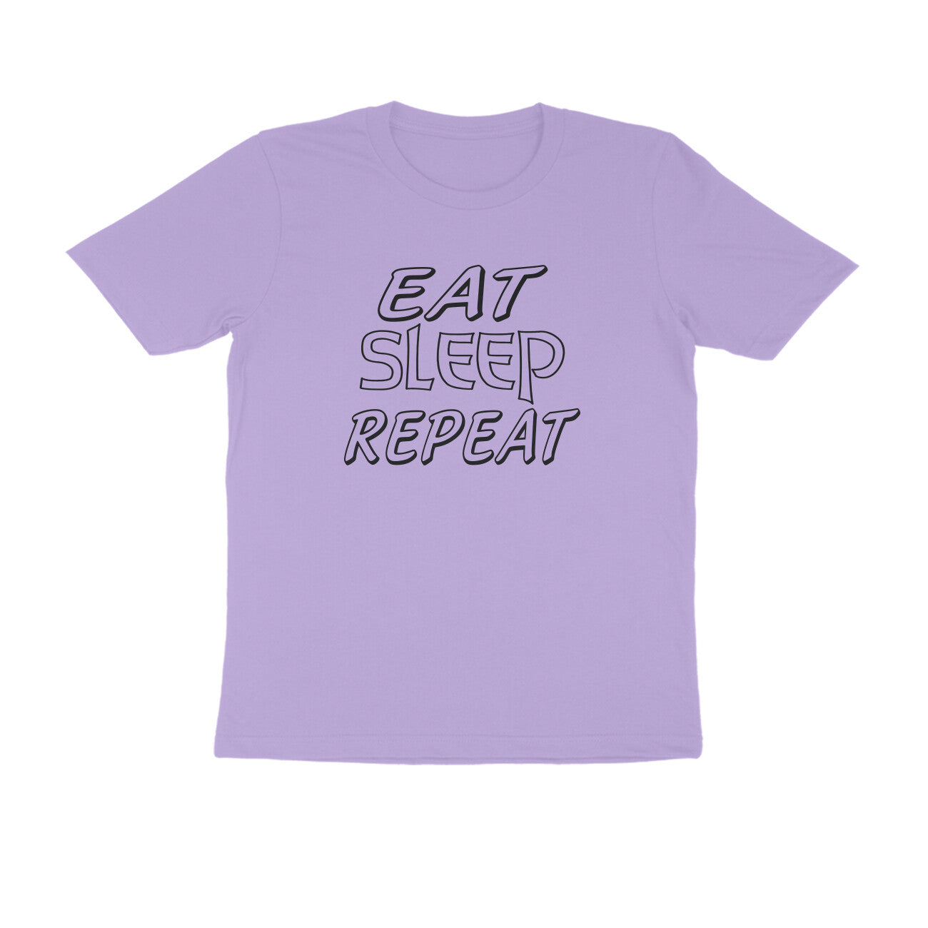 Half Sleeve Round Neck T-Shirt – Eat Sleep Repeat puraidoprints