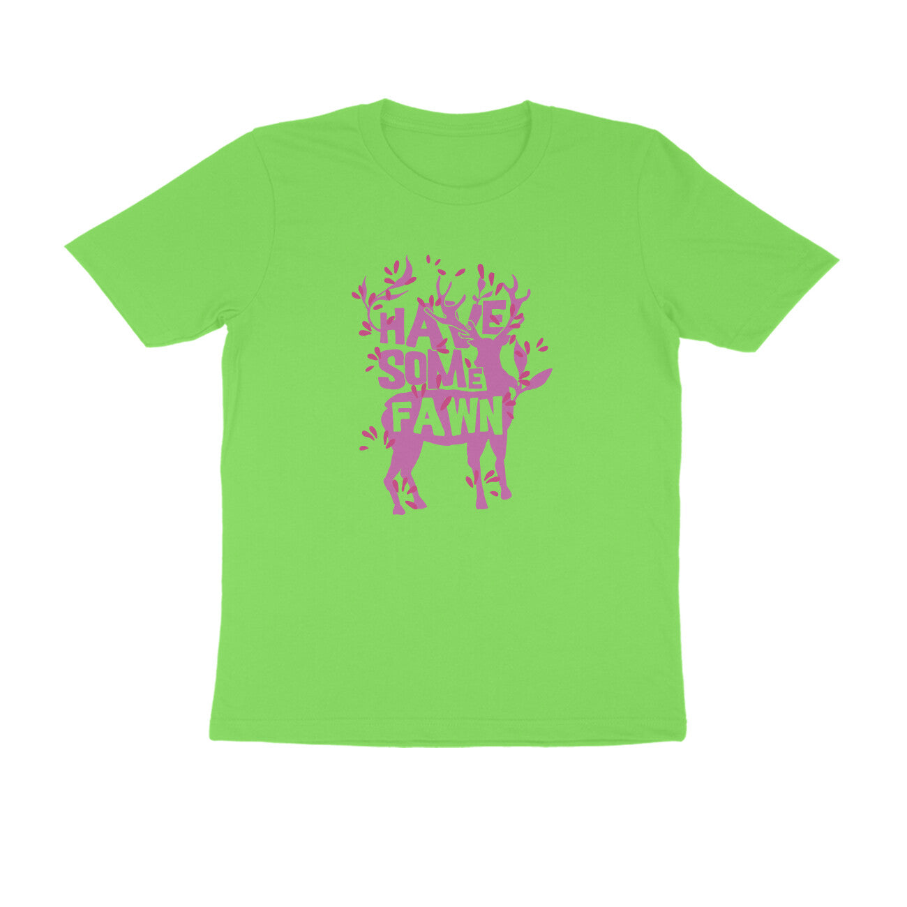Half Sleeve Round Neck T-Shirt – Have some Fawn 1 puraidoprints