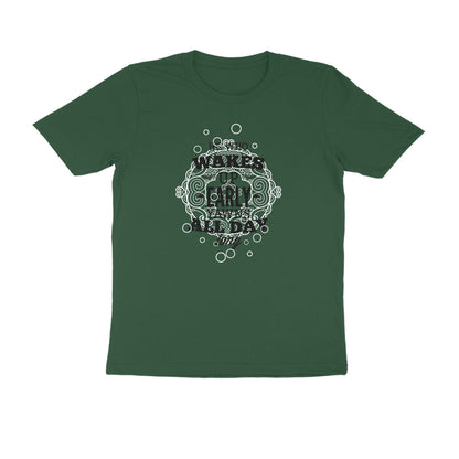 Half Sleeve Round Neck T-Shirt – He who wakes up early yawns all day 2 puraidoprints