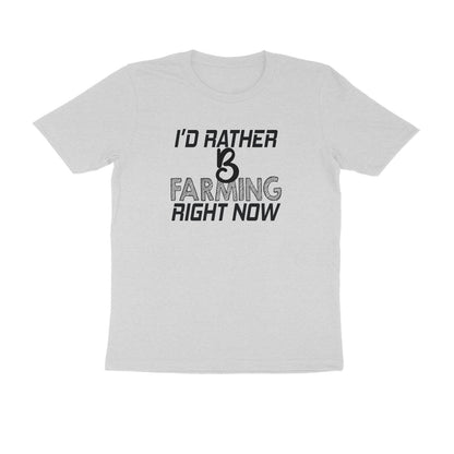 Half Sleeve Round Neck T-Shirt – I’d rather B farming right now 1 puraidoprints