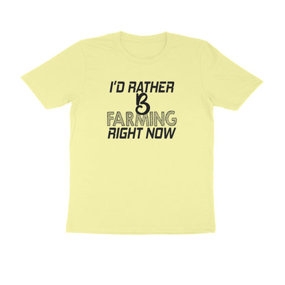 Half Sleeve Round Neck T-Shirt – I’d rather B farming right now 1 puraidoprints