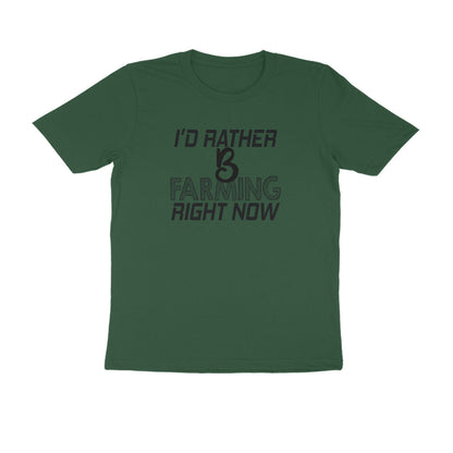 Half Sleeve Round Neck T-Shirt – I’d rather B farming right now 1 puraidoprints
