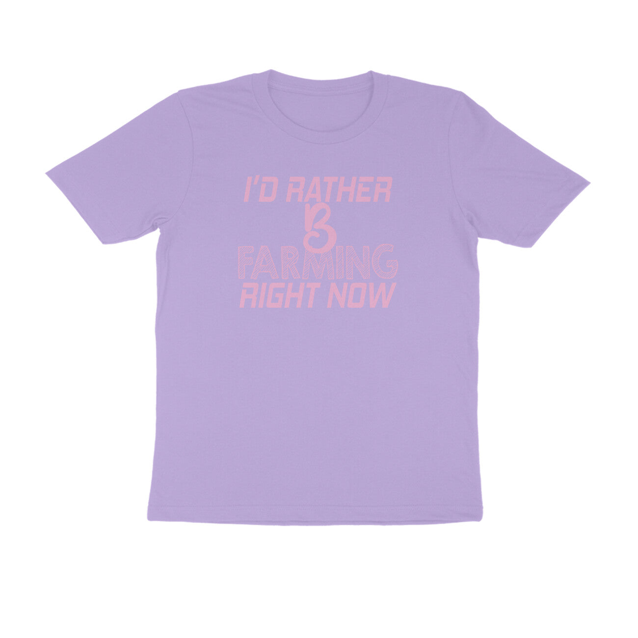 Half Sleeve Round Neck T-Shirt – I’d rather B farming right now 3 puraidoprints