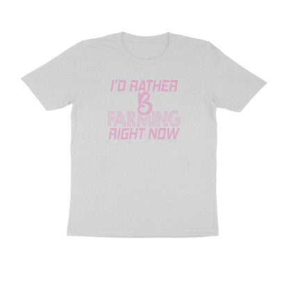 Half Sleeve Round Neck T-Shirt – I’d rather B farming right now 3 puraidoprints