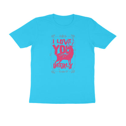 Half Sleeve Round Neck T-Shirt – I love you deerly 2 puraidoprints