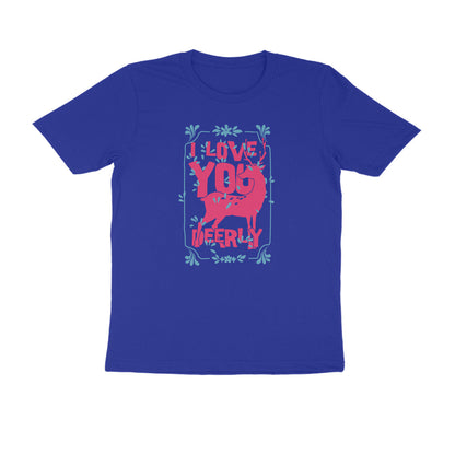 Half Sleeve Round Neck T-Shirt – I love you deerly 2 puraidoprints