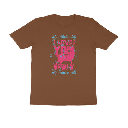 Half Sleeve Round Neck T-Shirt – I love you deerly 2 puraidoprints