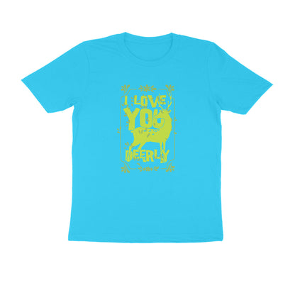 Half Sleeve Round Neck T-Shirt – I love you deerly 3 puraidoprints