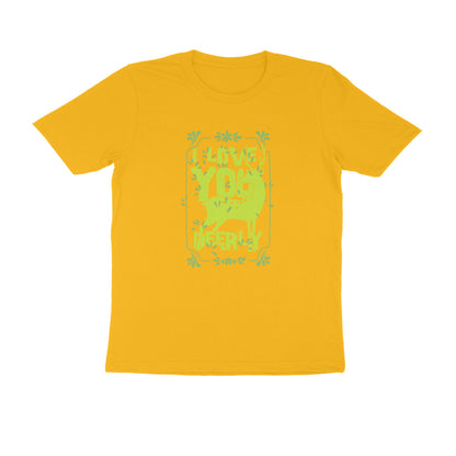 Half Sleeve Round Neck T-Shirt – I love you deerly 3 puraidoprints