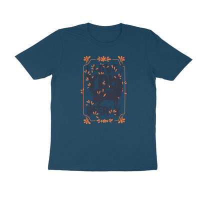 Half Sleeve Round Neck T-Shirt – I love you deerly puraidoprints