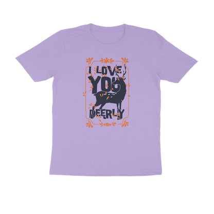 Half Sleeve Round Neck T-Shirt – I love you deerly puraidoprints