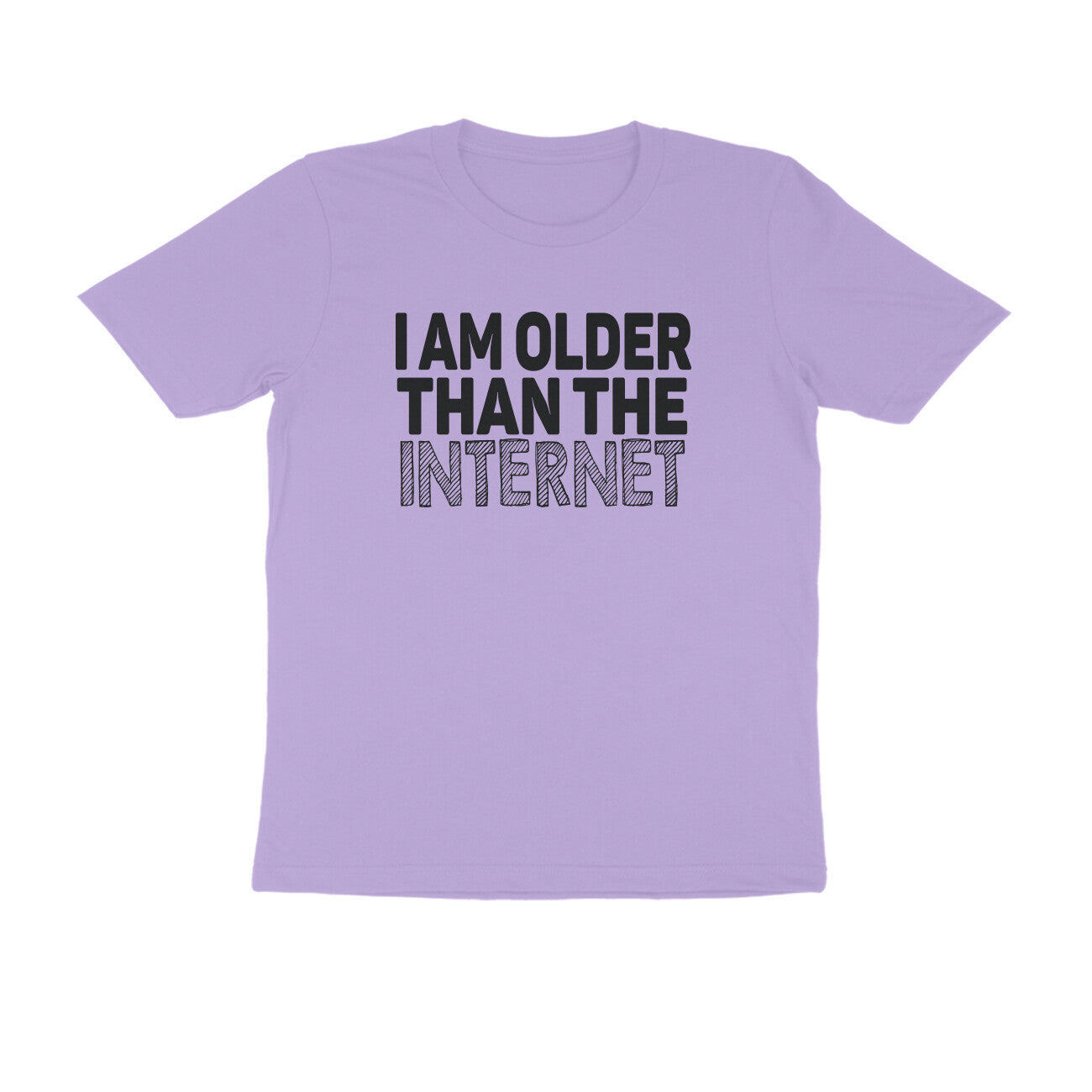 Half Sleeve Round Neck T-Shirt – I’m older than the internet 1 puraidoprints