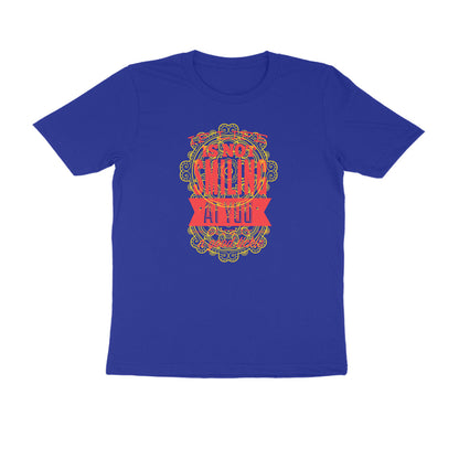Half Sleeve Round Neck T-Shirt – If life is not smiling at you give it a good tickle 4 puraidoprints