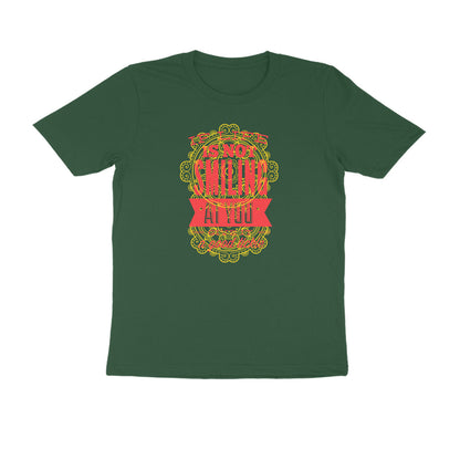 Half Sleeve Round Neck T-Shirt – If life is not smiling at you give it a good tickle 4 puraidoprints
