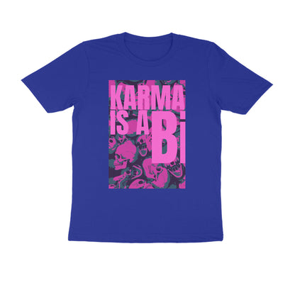 Half Sleeve Round Neck T-Shirt – Karma is a Bi puraidoprints