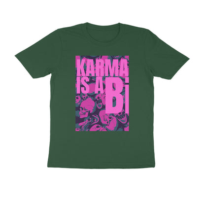 Half Sleeve Round Neck T-Shirt – Karma is a Bi puraidoprints