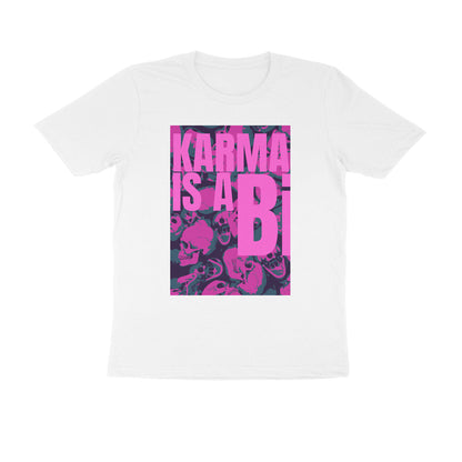 Half Sleeve Round Neck T-Shirt – Karma is a Bi puraidoprints